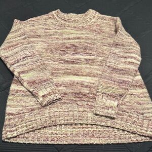 Old Navy Cream and Maroon Knit Sweater